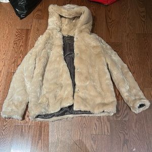 Zara Girls Winter Jacket Fur Coat